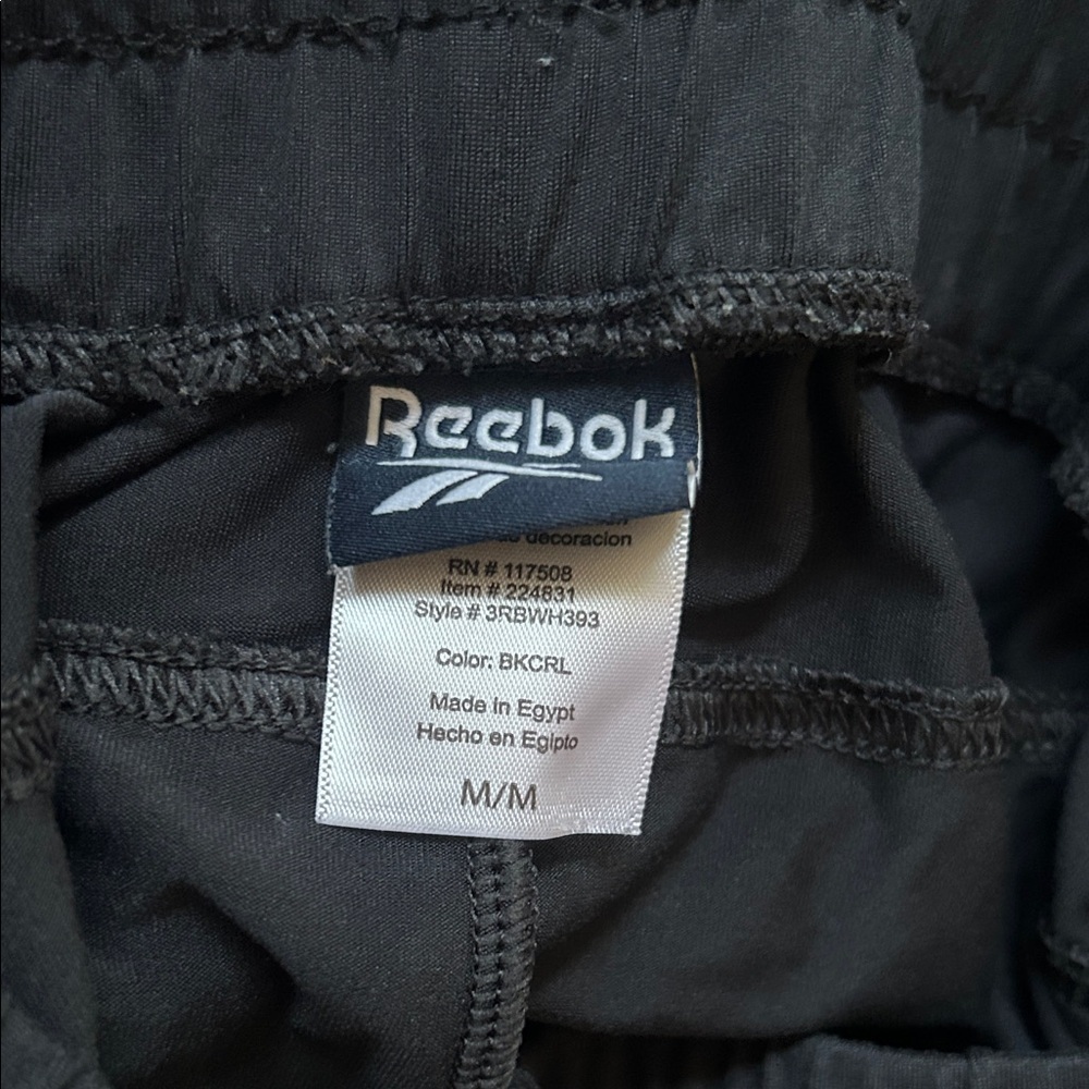 Reebok Women's Athletic Shorts in Black with Coral Highlights Size Medium - Picture 4 of 5